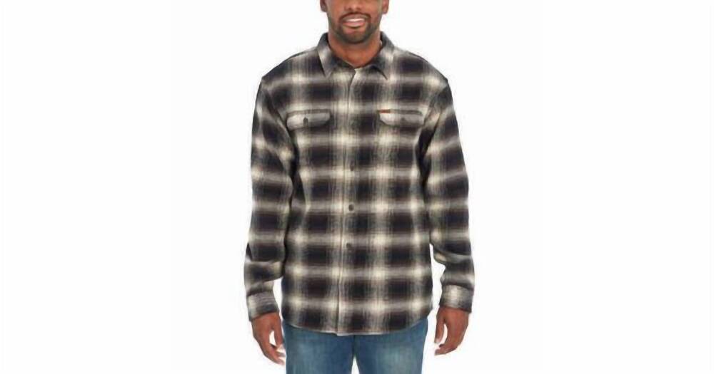 NEW ORVIS men's big bear heavy weight double brushed flannel shirt in navy check